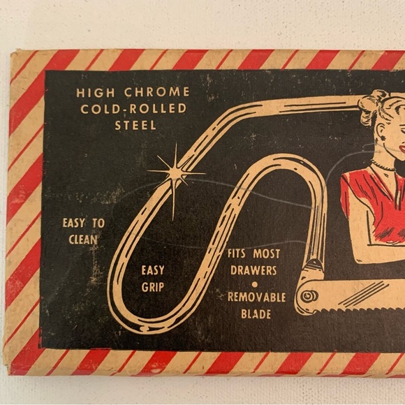 Vintage Mid-Century Han-Dee Kitchen Saw High Chrome Cold Steel Original Box USA - Picture 5 of 15